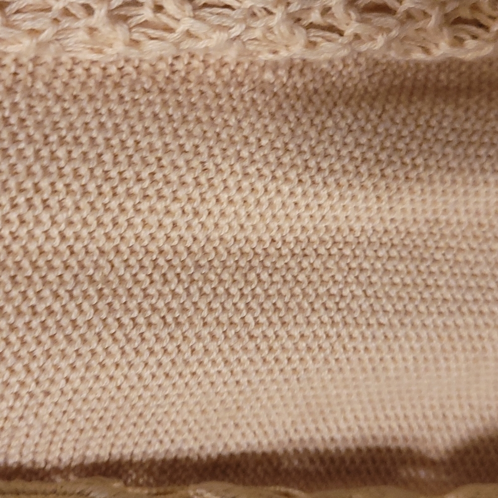Chicos cardigan Sweater with crochet lattice down the middle. Size 00 - Picture 3 of 12